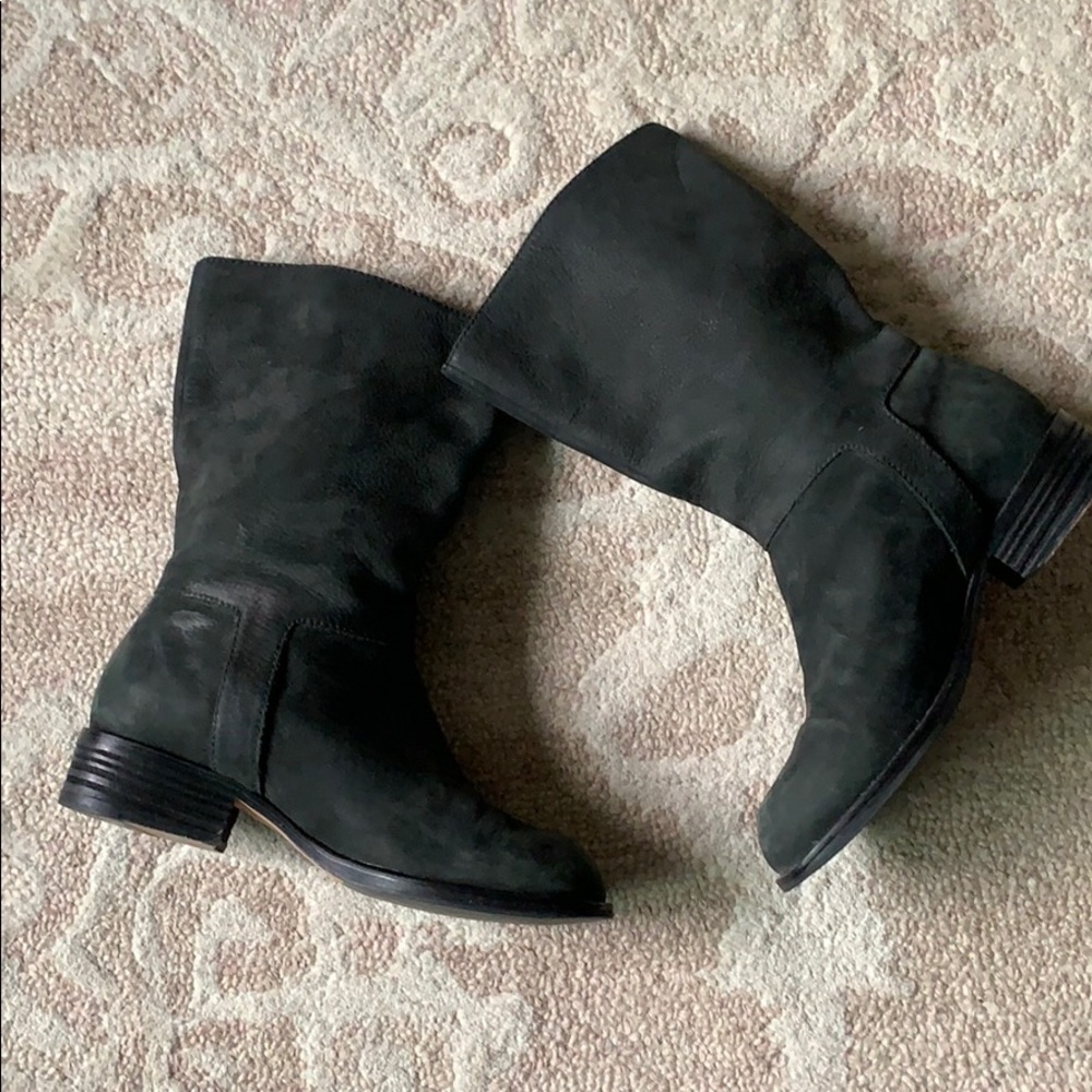 Nike Air Cole Haan Washed Black Leather Boots 6.5